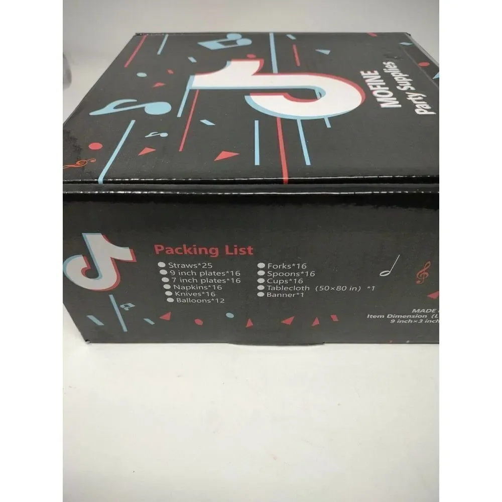 Mofine Party Supply Kit Tiktok themed party supply kit see description for more